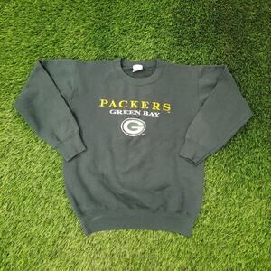 Vintage 80s Green-Bay Packers Sweatshirt Women M 19x22 Crop USA